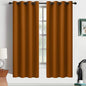 Yakamok Burnt Orange Blackout Curtains 63 Inches Length with Grommet Orange Room Darkening Thermal Insulated Curtain Set of 2 Panels for Bedroom Living Room, 52W x 63L, 2 Drapes