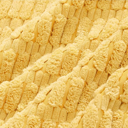 Fancy Homi 4 Packs Yellow Spring Decorative Throw Pillow Covers 18x18 Inch for Living Room Couch Bed Sofa, Rustic Farmhouse Boho Home Decor, Soft Striped Corduroy Square Cushion Case 45x45 cm