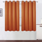 LEMOMO Orange Blackout Curtains 52 x 63 Inch Length/Set of 2 Curtain Panels/Thermal Insulated Room Darkening Blackout Curtains for Bedroom