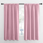 NICETOWN Kitchen Curtains, Short Blackout Drapes, Rouge Pink, 34" Wide by 54" Long, 2 PCs, Thermal Insulated Blackout Curtain Panels for Kids Room, Play Room