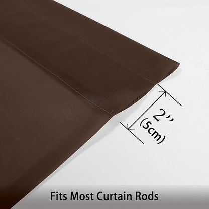 OWENIE Chocolate Sheer Curtains 96 Inch Length, Elegant Sheer Curtains for Bedroom, Window Voile Sheer Curtain Panels/Drapes/Treatment for Living Room, 2Pcs, Each 42" W x 96" L