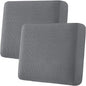H.VERSAILTEX Super Stretch Individual Seat Sofa Covers Couch Cushion Covers Slipcover Sets Thick Jacquard Textured Twill Fabric (2 Piece Large, Grey)