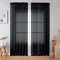 Simplebrand Black Sheer Curtains 84 Inches Long, Light Filtering Rod Pocket Solid Color Window Sheer Curtain Panels, Elegant Curtains & Drapes for Living Room, Bedroom 2 Panels (Black, 59" W x 84" L)