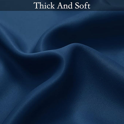 SimpleHome Ombre Room Darkening Curtains for Bedroom, Light Blocking Gradient Blue to Gray White Thermal Insulated Grommet Window Curtains/Drapes for Living Room,2 Panels, 52x96 inches Length