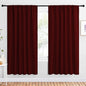 NICETOWN 2 Panels Blackout Curtains, Rod Pocket Window Curtains Room Darkning Drapes for Bedroom/Living Room, Thermal Insulated Solid Draperies for Home Office/Study, 62 by 72-Inch, Burgundy Red
