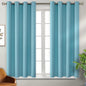 BGment Blackout Curtains - Grommet Thermal Insulated Room Darkening Bedroom and Living Room Curtains, Set of 2 Panels (52 x 54 Inch, Aqua)