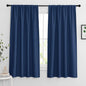 RYB HOME Extra Wide Blackout Curtains for Bedroom Living Room 63 inches Long, Thermal Insulated Privacy Drapes for Nursery Home Theater Dining Room, Width 62 by Length 63, Navy Blue, 2 Panels