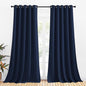 NICETOWN Blackout Draperies Curtains, All Season Thermal Insulated Solid Grommet Top Blackout Curtains/Drapes for Kid's Room (Navy, 1 Pair, 70 x 95 inches)