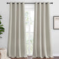 NICETOWN Natural Room Darkening Curtains 96" Long for Boho Farmhouse Home Decoration, Window Treatment Total Privacy Drape Panels for Bedroom Living Room Guest Room (55" Wide, Set of 2)