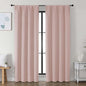Simplebrand Ava Blush Blackout Curtains for Bedroom, 78 Inch Length, 2 Panels Set, Privacy Thermal Insulated Rod Pocket Window Curtains for Patio, French Door, W40 x L78 Inch