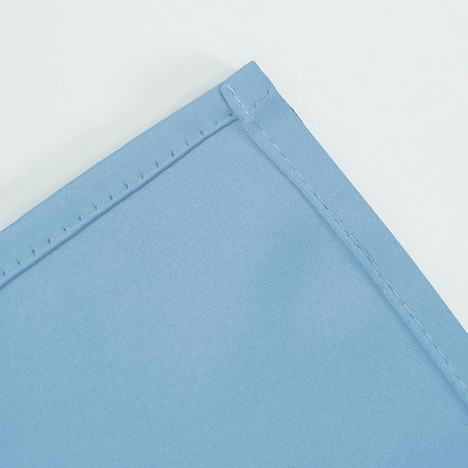 LEMOMO Sky Blue Blackout Curtains 42 x 54 Inch Length Set of 2 Panels Grommet Bedroom Curtains for Living Room