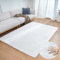ORINOVA White Faux Rabbit Fluffy Fur Area Rugs for Bedroom Living Room Machine Washable Shag Rug 4x6 Nursery Rug Teen Room Decor
