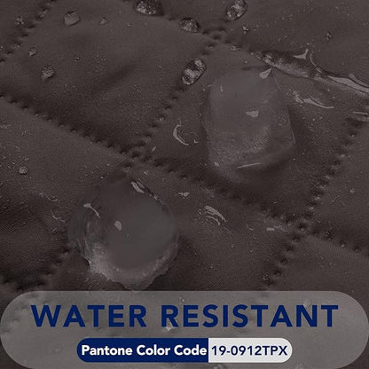 PureFit Reversible Quilted Sofa Cover, Water Resistant Slipcover Furniture Protector, Washable Couch Cover with Non Slip and Elastic Straps for Kids, Dogs, Pets (XX Large, Chocolate/Chocolate)