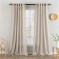 MIULEE Natural Linen Curtains 108 Inches Long 2 Panels for Bedroom Living Room, Soft Linen Textured Window Drapes Semi Sheer Light Filtering Back Tab Rod Pocket Farmhouse Modern Burlap Look Decor