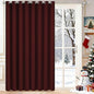 Yakamok Extra Wide Blackout Curtain for Sliding Glass Door, Grommet Thermal Insulated Room Divider Curtain 100W x 84L inch, Room Darkening Patio Curtain,8.3ft Wide x 7ft Tall, 1 Panel,Burgundy Red