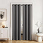 MIULEE Blackout Door Curtain Set of 2, 34 x 80 Inch Grey Thermal Insulated Room Divider Drapes with Grommet Top for Privacy Cover, Living Room, Bedroom, Closet & Temporary Doorway
