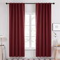 Deconovo Blackout Curtains, Thermal Insulated, W42 x L84 2 Panels, Back Tab, Machine Washable, Room-Darkening Drapes for Bedroom/Living Room Burgundy Red