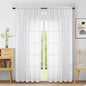 Extra Wide Sheer White Curtains 84 Inches Long 2 Panels, Soft Airy Transparent Light Filtering Elegant Patio Curtains for Sliding Glass Door, Top Dual Rod Pocket Design, 2x59Wx84L Inches