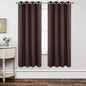 Joydeco Blackout Curtains 72 inches Long 2 Panels Set, Thermal Insulated Long Curtains & Drapes 2 Burg, Room Darkening Grommet Drapes for Bedroom Living Room Windows (W42 x L72 Inch, Chocolate)