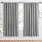 NICETOWN 2 Panels Blackout Curtains, Rod Pocket Window Curtains Room Darkning Drapes for Bedroom/Living Room, Thermal Insulated Solid Draperies for Home Office/Study, 62 by 72-Inch, Silver Grey