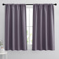 RYB HOME Blackout Curtains for Bedroom - Thermal Insulating Privacy Window Curtains for Kids Nursey Dining Bathroom Home Office Decor, Width 42 x Length 45 inches, Greyish Purple, 2 Panels
