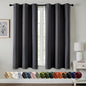 MIULEE Dark Grey Blackout Curtains - Bedroom Window Treatment Curtains Thermal Insulated Room Darkening Drapes for Living Room Kitchen Grommet Top Light Blocking Drapery, 40 x 45 Inches Long, 2 Panels