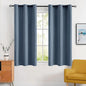 MIULEE Blackout Room Darkening Curtains Thermal Insulated Drapes Solid Window Treatment Set Grommet Top Light Blocking Curtain for Living Room/Bedroom 2 Panels 42 x 63 inch Stone Blue