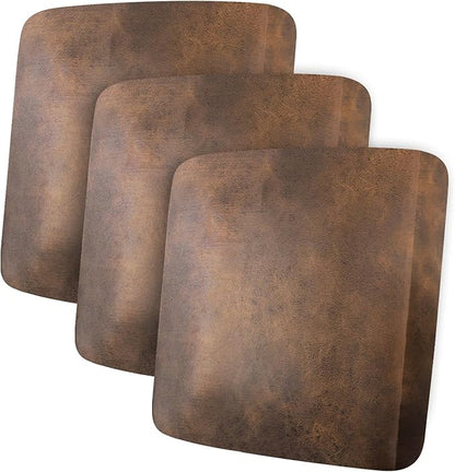 Leather Look Couch Cushion Covers Sofa Seat Slipcovers Sets Couches Furniture Protector for Sectional Armchair Loveseat Pets Kids Stretch Spandex Fabric (3 Cushion XL Sofa, Dark Brown)