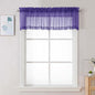 Chyhomenyc Purple Sheer Valances for Windows - Light Filtering Small Kitchen Curtains, Rod Pocket Short Top Window Treatment Decor for Living Room Bathroom Basement, 42Wx16L inches, 2 Panels
