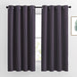 NICETOWN Blackout Curtains for Bedroom, Grommet Solid Thermal Drapes Light Blocking Window Treatments Sound Reducing for Living Room, Greyish Purple, W46 x L63, 2 Panels