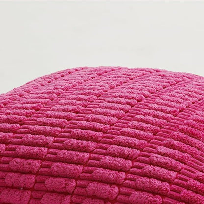 Fancy Homi 4 Packs Boho Hot Pink Decorative Throw Pillow Covers 20x20 Inch for Couch Bed Sofa, Rustic Modern Farmhouse Home Decor, Soft Plush Corduroy Square Cute Cushion Case 50x50 cm