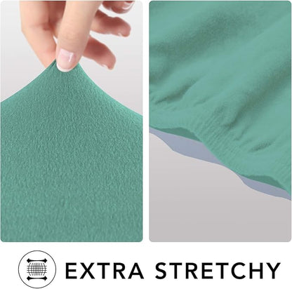 PureFit Super Stretch Sofa Slipcover – Spandex Non Slip Soft Couch Sofa Cover, Washable Furniture Protector with Non Skid Foam and Elastic Bottom for Kids, Pets （Loveseat, Cyan）