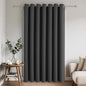 Joydeco Blackout Patio Sliding Door Curtains 90 Inches Long, Grommet Privacy Room Divider Curtains, Extra Wide Thermal Blackout Drapes for Bedroom Living Room (Grey, 100Wx90L, 1 Panel)
