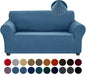 Joccun Stretch Loveseat Couch Cover Slipcover, 1-Piece Sofa Cover for 2 Cushion Couch Spandex Jacquard Washable Furniture Protector Cover for Living Room,Kids,Pets（Loveseat,Niagara）