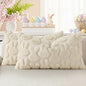 decorUhome Easter Bunny Pillow Covers 12x20 Inch Set of 2, Soft Plush Faux Wool Jacquard Beige Rabbit Cushion Covers, Farmhouse Neutral Spring Easter Holiday Decor for Couch Sofa Bed