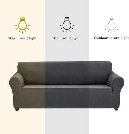 Joccun Stretch Chair Couch Cover,1-Piece Sofa Slipcover Spandex Jacquard Fabric Sofa Covers with Elastic Bottom,Washable Furniture Protector for Dogs,Cats,Kids(Armchair,Charcoal)