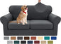 XINEAGE 2026 New 3 Pieces Couch Covers for 2 Cushion Sofa Super Stretch Loveseat Slipcover Pet Dog Universal Slip Cover Anti Slip Love Seat Furniture Protector (Dark Gray, 55"-69")