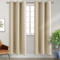 BGment Room Darkening Curtains 84 Inches Long - Grommet Thermal Insulated Drapes Window Treatment Curtains for Bedroom, 2 Panels, 38 x 84 Inch, Beige
