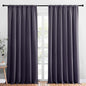 NICETOWN Blackout Curtains Window Draperies, Greyish Purple, Set of 2, 70 by 95 inches Long, Window Treatment Thermal Insulated Solid Room Darkening Drapes for Bedroom