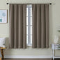 Simplebrand Ava Latte Blackout Curtains for Bedroom 63 Inch Length 2 Panels Set, Privacy Thermal Insulated Rod Pocket Door Window Curtains for Patio French Door Front Door, W40 x L63 Inch, Latte