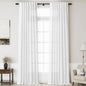 Nanspring Linen White Curtains for Living Room 2 Panels Set Extra Long Back Tab Light Filtering Semi Sheer Drapes Modern Farmhouse Decor Linen Textured Curtain for Floor to Ceiling Window 52x131