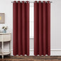 Joydeco Blackout Curtains 90 Inch Length 2 Panels Set, Thermal Insulated Long Curtains 2 Burg, Room Darkening Grommet Drapes for Living Room Bedroom Window (W52 x L90 Inch, Burgundy Red)