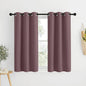 NICETOWN Dry Rose Blackout Shack Curtains Noise Reducing, Thermal Insulated and Privacy Room Darkening Drape Panels for Boy's Guest Room Door Small Short Window (2 Panels, W34 x L48 -Inch)
