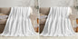KMUSET Fleece Blanket Throw Size White Lightweight Super Soft Cozy Luxury Bed Blanket Microfiber (Pack of 2)