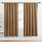 NICETOWN Window Curtains Blackout Drapes, Gold Brown, 1 Pair, 52 by 72-Inch, Thermal Insulated Solid Rod Pocket Blackout Curtains/Draperies for Living Room