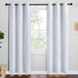 NICETOWN Room Darkening Draperies Curtains Panels, Greyish White, 2 Panels, 42 by 78, Window Treatment Thermal Insulated Grommet Room Darkening Curtains/Drapes for Bedroom