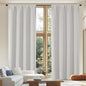 Simplebrand Ava Natural Blackout Curtains for Patio 108 Inches Long 2 Panels Set, Solid Thermal Insulated Room Darkening Rod Pocket Window Treatment Curtains Blackout Drapes, W50 x L108 Inch, Natural