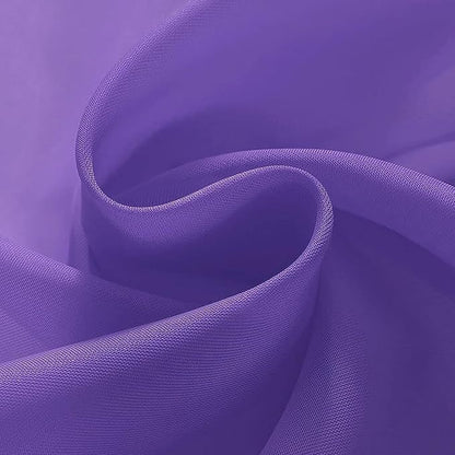 SpaceDresser Sheer Voile Window Treatment Rod Pocket Curtain Panels for Kitchen Bedroom Living Room Drapes Sunlight Filtering Privacy Semi Home Decor Assorted (Purple, 52 W x 90 L)