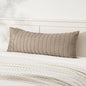 MIULEE Pack of 1 Light Brown Long Body Lumbar Decorative Throw Pillow Cover 14x36 Inch for Bed Couch Sofa Living Room Soft Boho Pillow Cover Modern Farmhouse Home Decor