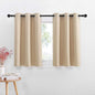 NICETOWN Small Kitchen Windows Curtains - Blackout Functional Thermal Insulated Window Treatment Curtains/Drapes, Home Christmas Decoration (Biscotti Beige, 2 Panels, 42W by 36L + 1.2 inches Header)